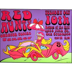 Original 1995 Penelope Pitstop poster by Frank Kozik